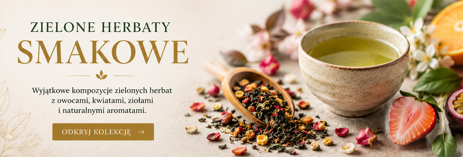 Smakowe zielone herbaty liściaste z owocami i kwiatami Leo Tea
